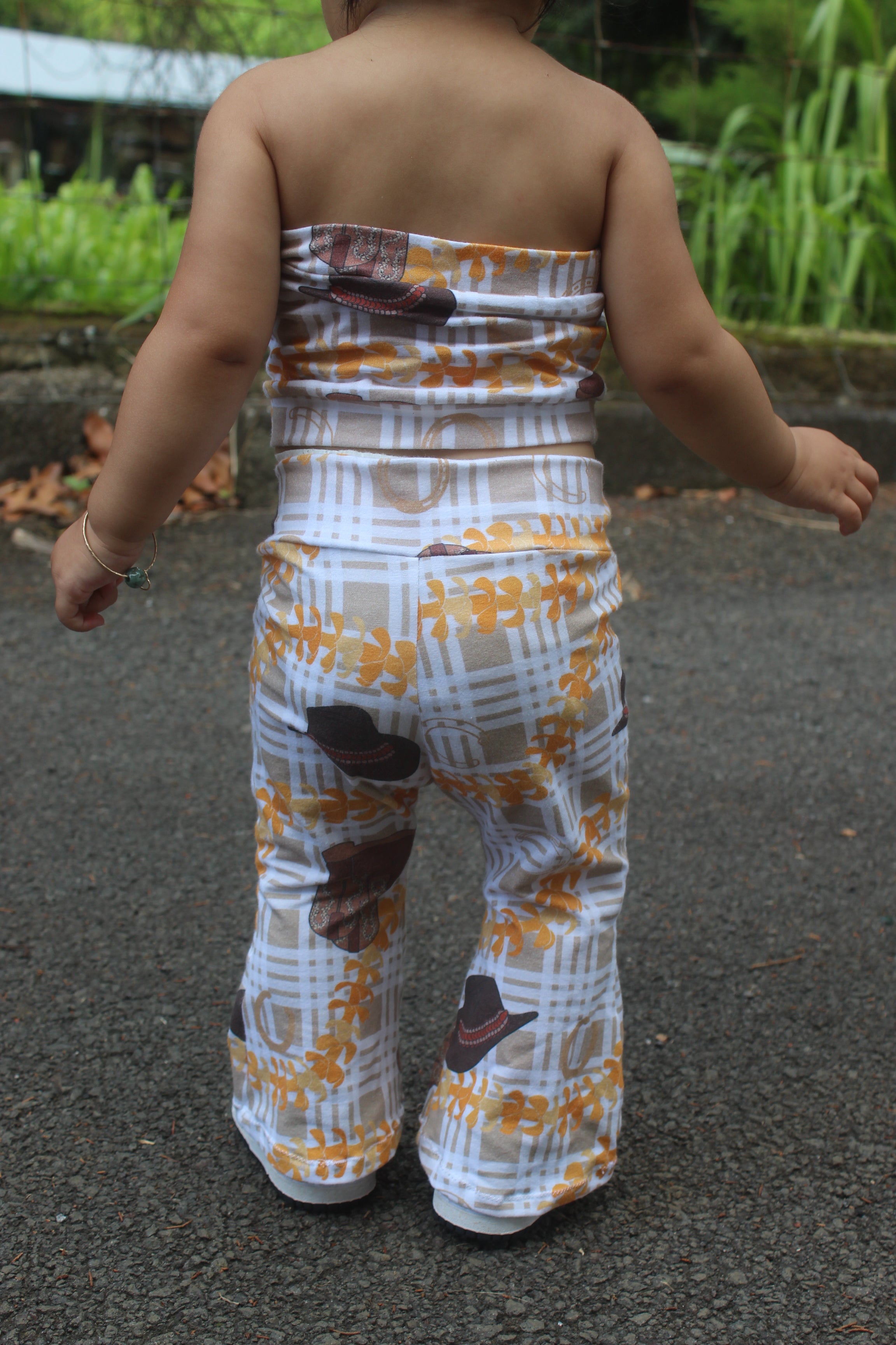 Paniolo Tube Top Bell Bottom Set