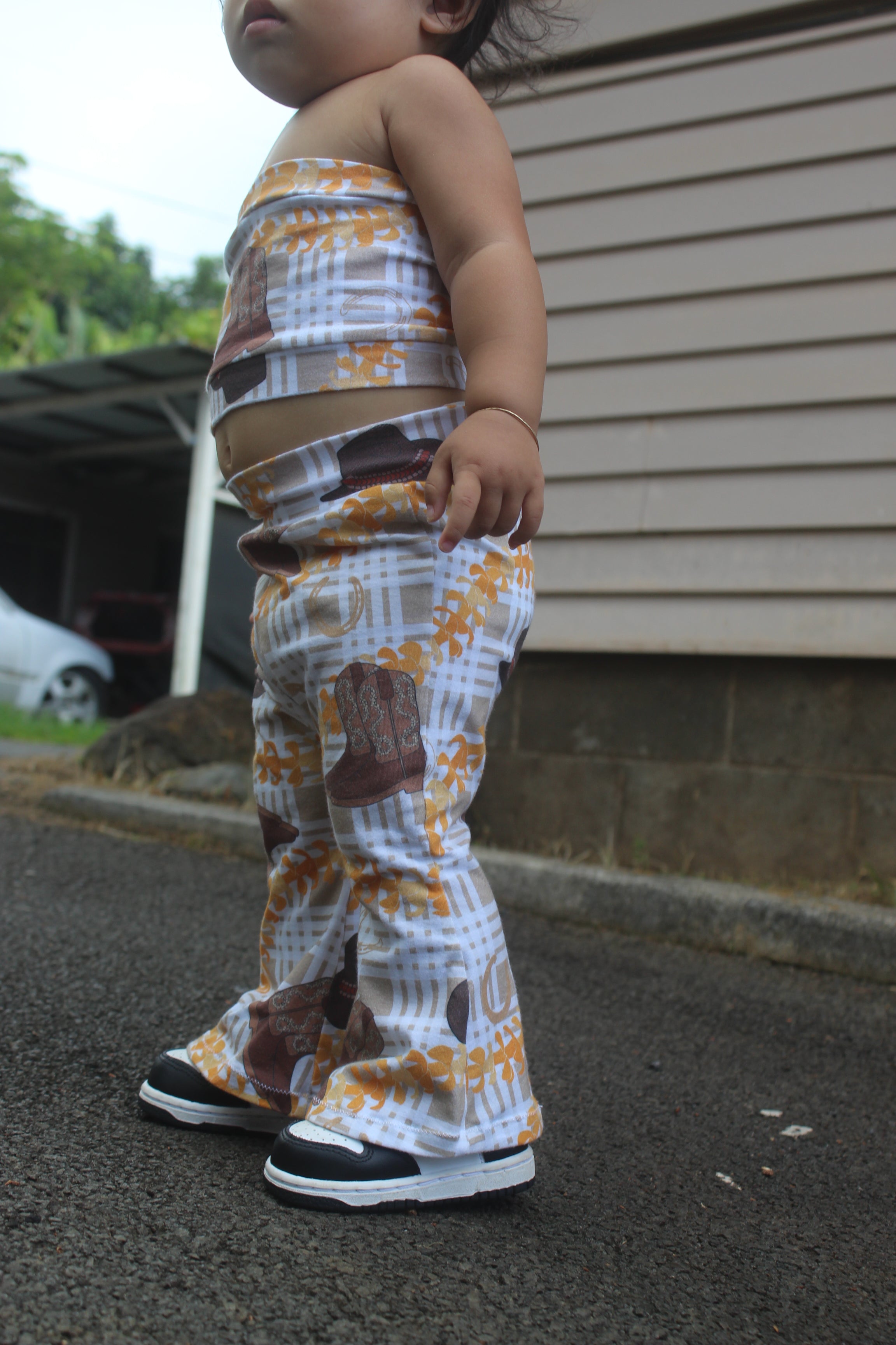 Paniolo Tube Top Bell Bottom Set