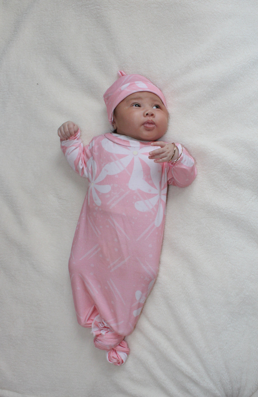 Knotted Gown w/Matching Beanie - Tiare